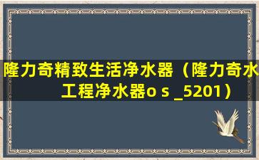 隆力奇精致生活净水器（隆力奇水工程净水器o s _5201）